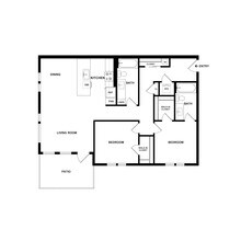 2 Bed 2 Bath Garden with Detached Garage - 1104 U-201 floor plan